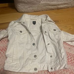 kids large gap denim white jacket